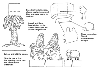Sunday School Activity Sheet: Bethlehem Entry Craft - foreground