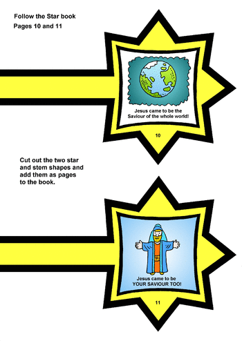 Sunday School Activity Sheet: Star Book 6 - color