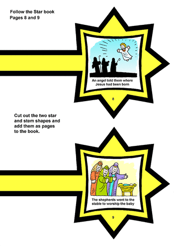 Sunday School Activity Sheet: Star Book 5 - color