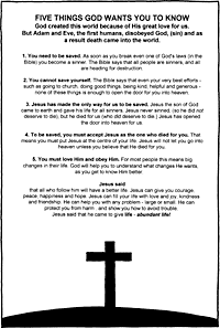 Print-Ready Handout: Five Things God Wants You to Know